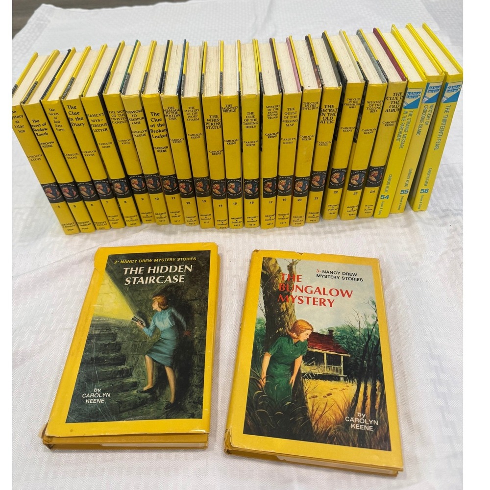 Grosset & Dunlap Nancy Drew Mystery Stories Set‎ 25 Books Yellow Spine